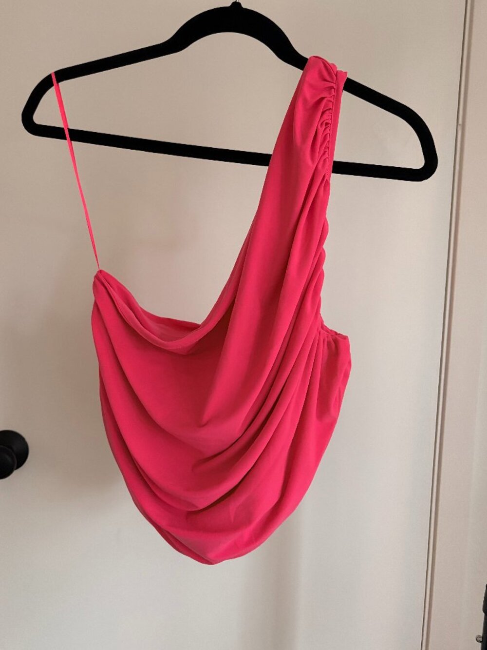 Express Off the Shoulder Hot Pink Top